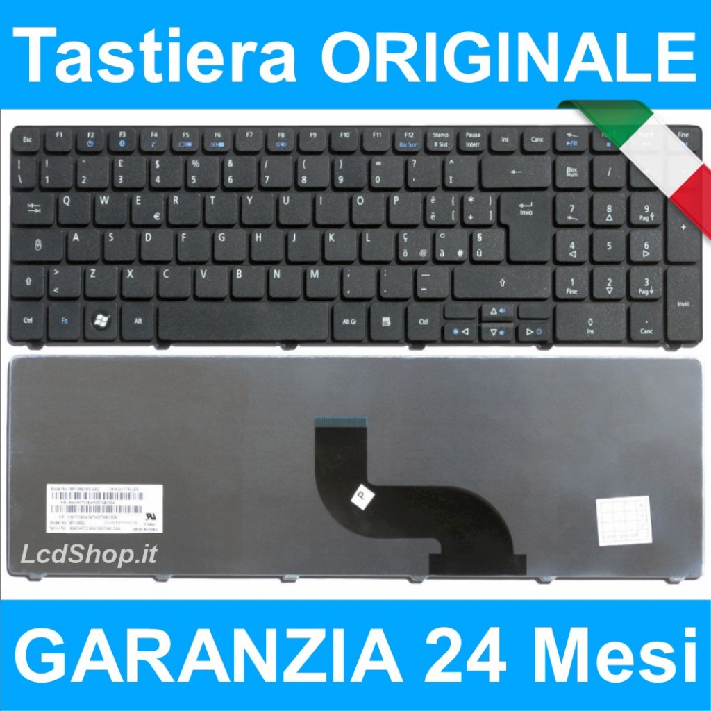 Tastiera Italiana Per Notebook Packard Bell Easynote TM86 - KB.I170A.158 - NEW91 - Tasti Isola Neri - 3